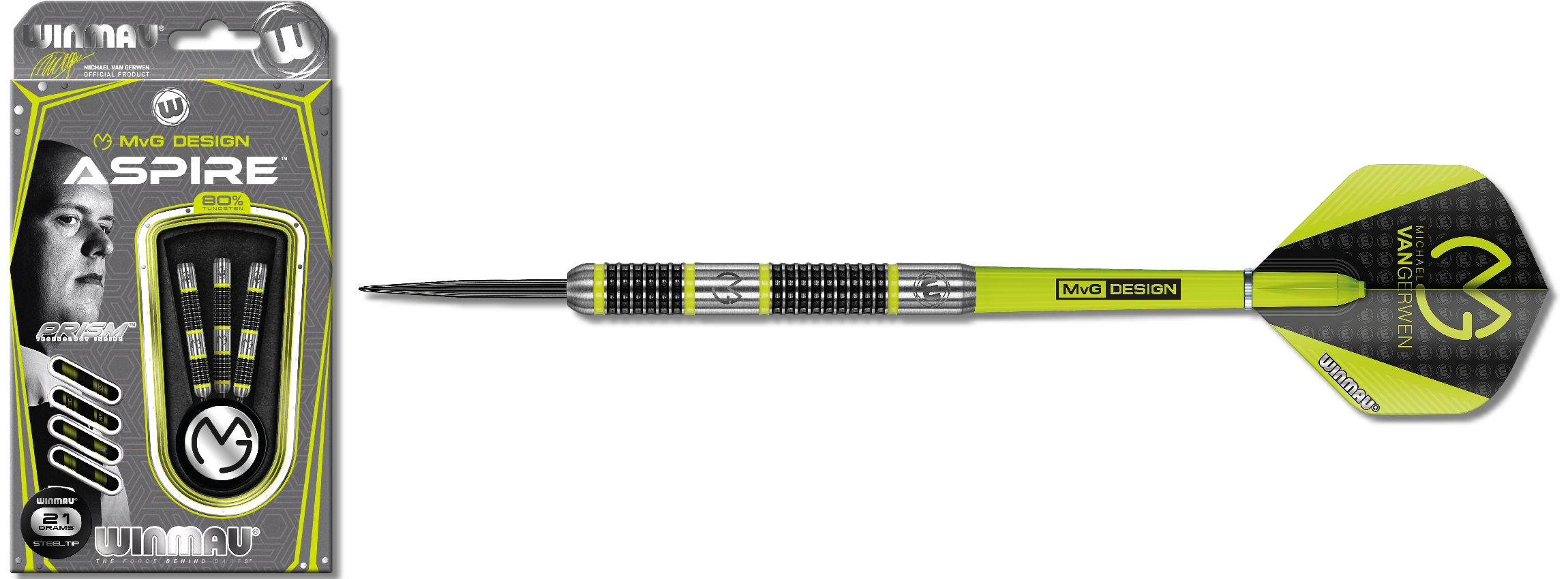 Invisible-Darts - Winmau Michael van Gerwen Aspire Steeldarts